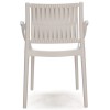 Sedia Liè con braccioli Grandsoleil - Colore Bianco Nuvola.