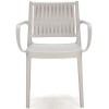 Sedia Liè con braccioli Grandsoleil - Colore Bianco Nuvola.