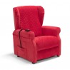 POLTRONA RELAX BERGE' COMPACT - Tessuto Trapuntato Mistral Rosso MS305.