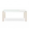 TAVOLO ALLUNGABILE EMINENCE IN LEGNO CB/4724-W110 - Gambe in Faggio Sbiancato P02 e piano in vetro Extrachiaro GEW (Chiuso).
