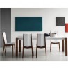 TAVOLO ALLUNGABILE EMINENCE IN LEGNO CB/4724-W110 - Gambe in faggio Noce P201 e piano in vetro Extraciaro GEW. Sedia Astrid.