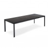 TAVOLO ALLUNGABILE EMINENCE CB/4724-M160 - Gambe in metallo Nero Opaco P16 e piano in ceramica Stone P133.