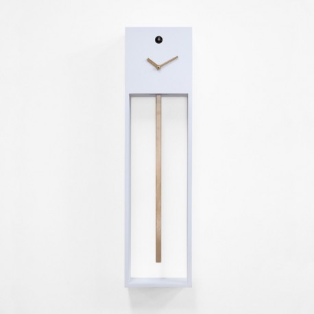 OROLOGIO DA PARETE UAIGONG CON CUCU' 2432 - Colore Bianco con lancette e pendolo in oro. Dettaglio cucù.