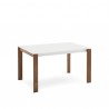TAVOLO ALLUNGABILE EMINENCE CB/4724-W 160 - Gambe in faggio Noce P201 e pino in nobilitato Bianco Ottico Opaco P94.