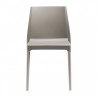 SEDIA NATURAL CHLOE' MON AMOUR 2833 - Gambe in legno Faggio Sbiancato FS, seduta in tecnopolimero plastico Tortora 15.