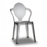 SEDIA SPOON 2332 - Struttura in policarbonato nella finitura Trasparente Fumè 183.