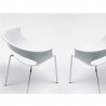 POLTRONCINA MISS B ANTISHOCK 2691 - Gambe in metallo Cromato CR, seduta in policarbonato Bianco Pieno 310.