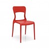 SEDIA HELIOS CB/1312 - Struttura realizzata in polipropilene rinforzato nel colore Rosso Opaco P947. Anche per esterno.