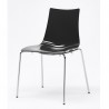 SEDIA ZEBRA ANTISHOCK 2273 - Gambe in metallo Cromato, e seduta in Nero Pieno 380.