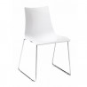 SEDIA ZEBRA ANTISHOCK 2274 - Gambe in metallo Cromato, seduta in policarbonato Bianco Pieno 310.