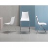 SEDIA ZEBRA ANTISHOCK 2274 - Gambe in metallo Cromato, seduta in policarbonato Bianco Pieno 310.
