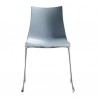 SEDIA ZEBRA TECNOPOLIMERO A SLITTA 2618 - Gambe in metallo Cromato e seduta in tecnopolimero Azzurro 62