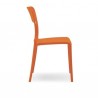 SEDIA HELIOS CB/1312 - Struttura realizzata in polipropilene rinforzato nel colore Arancio Opaco P942. Anche per esterno.