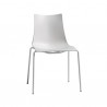 SEDIA ZEBRA TECNOPOLIMERO 2616 -  Gambe in metallo verniciato Bianco Lino VL e seduta in tecnopolimero Bianco Lino 11.