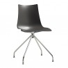 SEDIA ZEBRA TECNOPOLIMERO 2617 - Gambe in metallo Cromato e seduta in tecnopolimero Antracite 81.