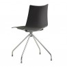 SEDIA ZEBRA TECNOPOLIMERO 2617 - Gambe in metallo Cromato e seduta in tecnopolimero Antracite 81.