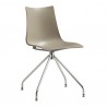 SEDIA ZEBRA TECNOPOLIMERO 2617 - Gambe in metallo Cromato e seduta in tecnopolimero Tortora 15.