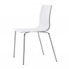 SEDIA ALICE 2675 - Gambe in metallo Cromato CR e seduta in tecnopolimnero Bianco Lino 11.