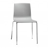 SEDIA ALICE 2675 - Gambe in metallo Cromato CR e seduta in tecnopolimnero Grigio Chiaro 82.