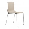 SEDIA ALICE 2675 - Gambe in metallo Cromato CR e seduta in tecnopolimnero Tortora 15.