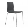 SEDIA ALICE 2675 - Gambe in metallo Cromato CR e seduta in tecnopolimnero Antracite 81.