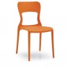 SEDIA HELIOS CB/1312 - Struttura realizzata in polipropilene rinforzato nel colore Arancio Opaco P942. Anche per esterno.