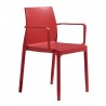 SEDIA CHOLE' TREND MON AMOUR 2637 - Struttura in tecnopolimero color Rosso 40.
