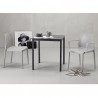 SEDIA CHOLE' TREND MON AMOUR 2638 - Gambe in alluminio con cover in tecnopolimero. Seduta Tecnopoliemro Antracite 81.