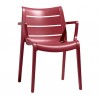 SEDIA CON BRACCIOLI SUNSET 2329 - Struttura interamente in tecnopolimero Rosso Geranio 42.