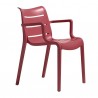 SEDIA CON BRACCIOLI SUNSET 2329 - Struttura interamente in tecnopolimero Rosso Geranio 42.