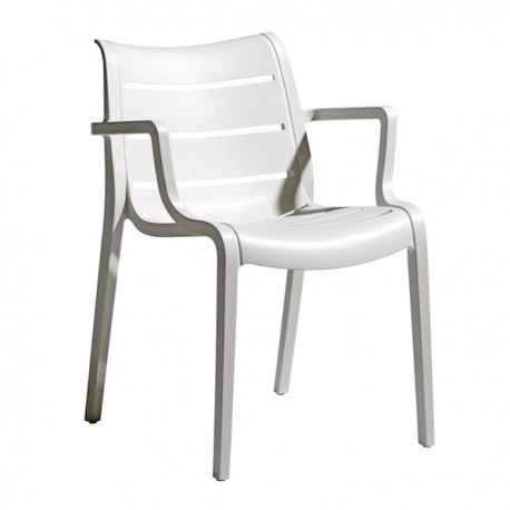 SEDIA CON BRACCIOLI SUNSET 2329 - Struttura interamente in tecnopolimero Bianco Lino 11.