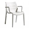 SEDIA CON BRACCIOLI SUNSET 2329 - Struttura interamente in tecnopolimero Bianco Lino 11.