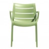 SEDIA CON BRACCIOLI SUNSET 2329 - Struttura interamente in tecnopolimero Verde Pistacchio 51.