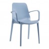 SEDIA CON BRACCIOLI GINEVRA 2333 - Struttura in tecnopolimero plastico nel colore Azzurro 62.