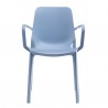 SEDIA CON BRACCIOLI GINEVRA 2333 - Struttura in tecnopolimero plastico nel colore Azzurro 62.