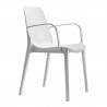 SEDIA CON BRACCIOLI GINEVRA 2333 - Struttura in tecnopolimero plastico nel colore Bianco Lino 11.