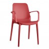 SEDIA CON BRACCIOLI GINEVRA 2333 - Struttura in tecnopolimero plastico nel colore Rosso Geranio 42.