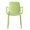 SEDIA CON BRACCIOLI GINEVRA 2333 - Struttura in tecnopolimero plastico nel colore Verde Pistacchio 51.