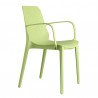 SEDIA CON BRACCIOLI GINEVRA 2333 - Struttura in tecnopolimero plastico nel colore Verde Pistacchio 51.