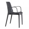 SEDIA CON BRACCIOLI GINEVRA 2333 - Struttura in tecnopolimero plastico nel colore Antracite 81.