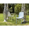 SEDIA CON BRACCIOLI GINEVRA 2333 - Struttura in tecnopolimero plastico nel colore Azzurro oppure Lino.