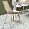 SEDIA JAM W CB/1486 - Gambe in legno di frassino Natural P27 e scocca bicolore in Bianco e Nocciola Lucido.