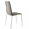 SEDIA MANNEQUIN POP 2661 - Gambe in metallo Cromato CR , seduta e schienale rivestiti in tessuto  Visone M105.