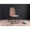 SEDIA MANNEQUIN POP 2661 - Gambe in metallo Verniciato Antracite VA, seduta e schienale rivestiti in tessuto  Visone M105.