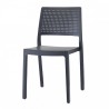 SEDIA EMI 2343 - Struttura in polipropilene nel colore Antracite 81. Anche per esterno.
