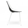 SEDIA JAM CB/1059 - Struttura in metallo Bianco Opaco P94, Seduta in policarboinato SAN Bianco Lucido P799 e Nero Lucido P791