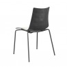 SEDIA ZEBRA BICOLORE 2272/VA214 - Gambe in metallo verniciato Antracite e seduta con interno in Bianco e retro in Antracite.