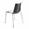 SEDIA ZEBRA BICOLORE 2272/214 - Gambe in metallo Cromato e seduta  con interno in Bianco e retro in Antracite.