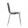 SEDIA ZEBRA BICOLORE 2272/214 - Gambe in metallo Cromato e seduta con interno in Bianco e retro in Antracite.