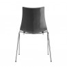 SEDIA ZEBRA BICOLORE 2272/214 - Gambe in metallo Cromato e seduta con interno in Bianco e retro in Antracite.